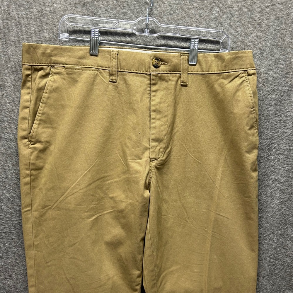 Quince Mens Khaki Organic Stretch Cotton Chino Pants Slim Fit 36x30 TATAMW006